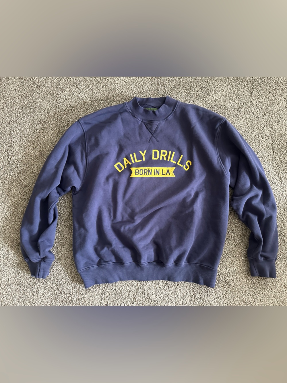 Daily Drills Navy Pullover with White Tag Detail